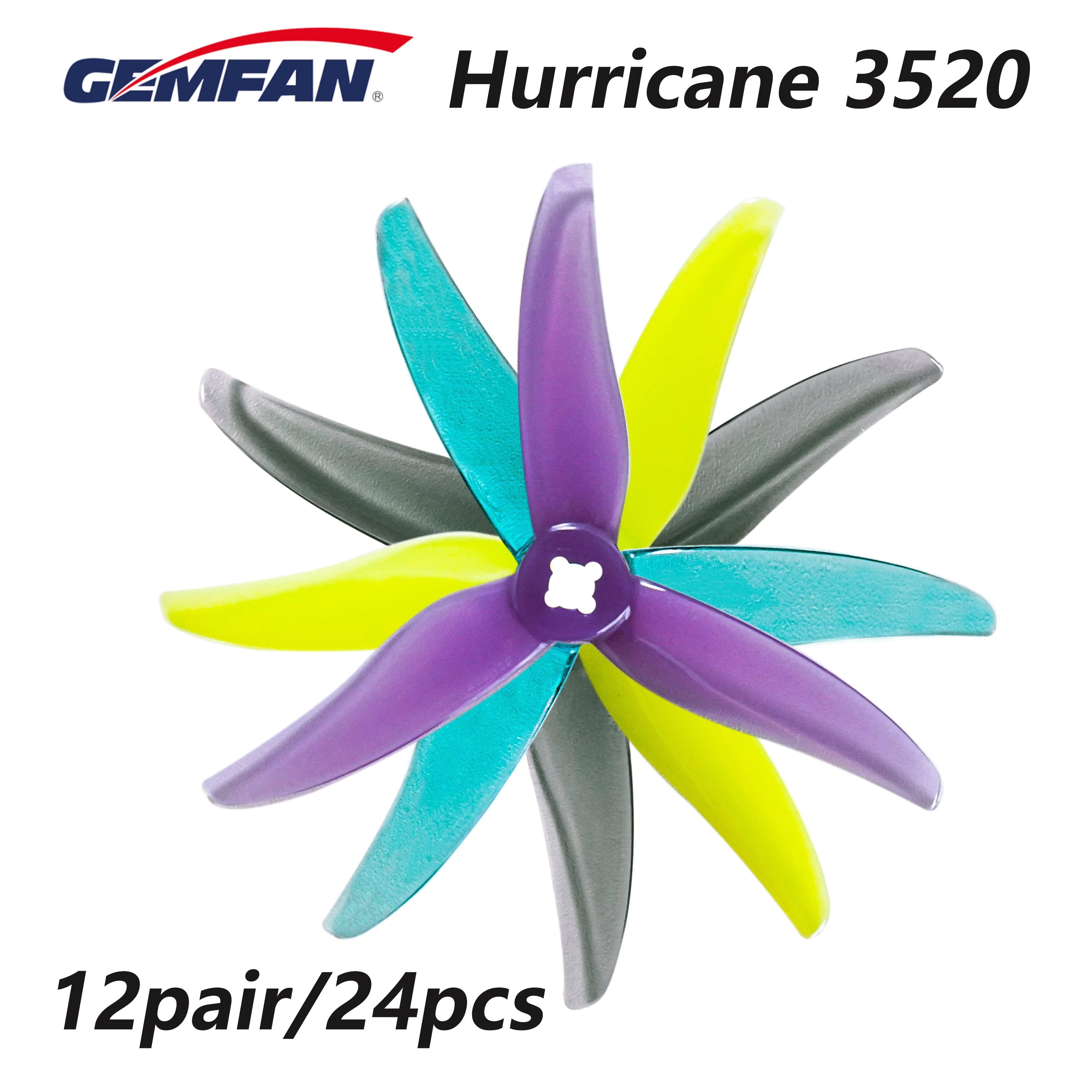 Fpv Drone Goggles - 24pcs/12pairs Gemfan Hurricane 3520 3.5X2X3 3-Blade