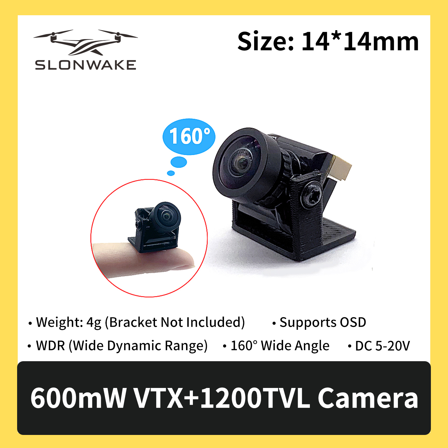 SLONWAKE 5.8G 600mW 7-24V FPV  - Fpv Drone Kit recension och pris