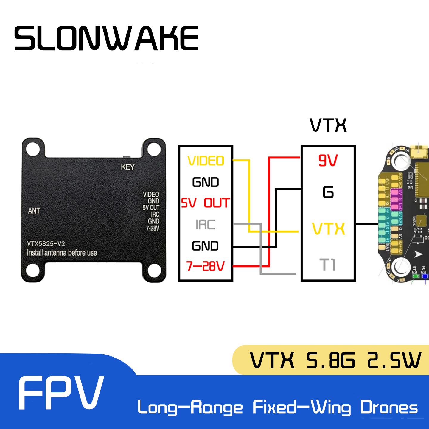 SLONWAKE 5.8G 48CH FPV Transmi - Fpv Drone Frame recension och pris