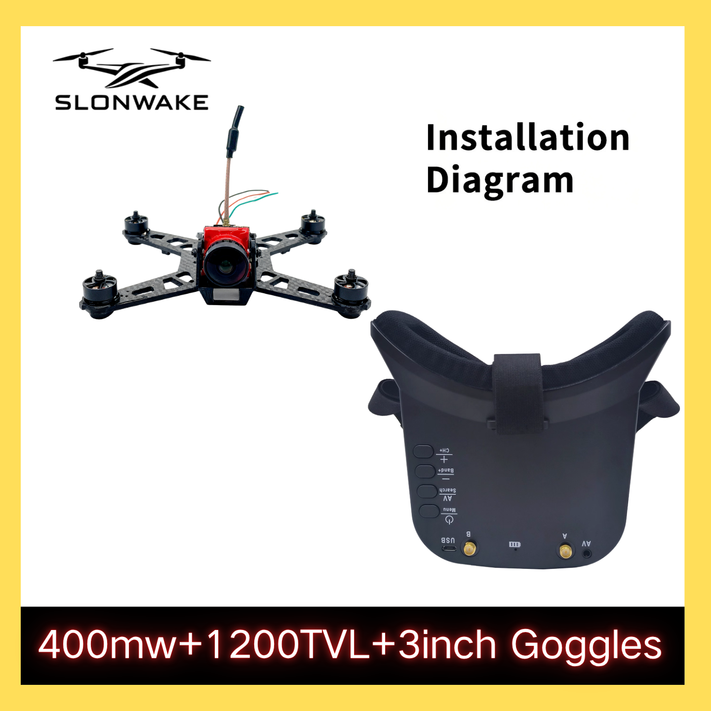 SLONWAKE 5.8G 48CH FPV 400mw V - Fpv Drone Receiver recension och pris